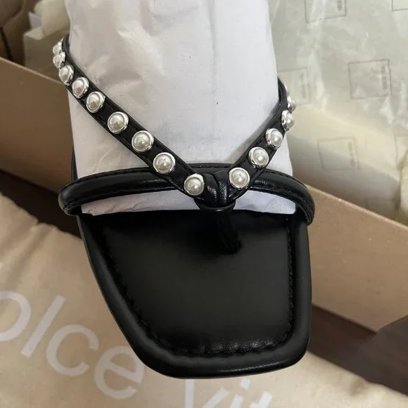 Dolce Vita Women's Lucca Imitation Pearl Flip Flop Size 8 New - Picture 3 of 16